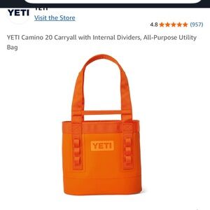 Yeti King Crab Orange Travel Bag Camino 20